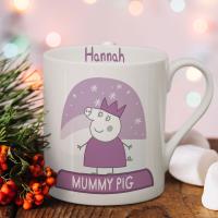 Personalised Peppa Pig Mummy Pig Snowglobe Large Balmoral Mug Extra Image 1 Preview